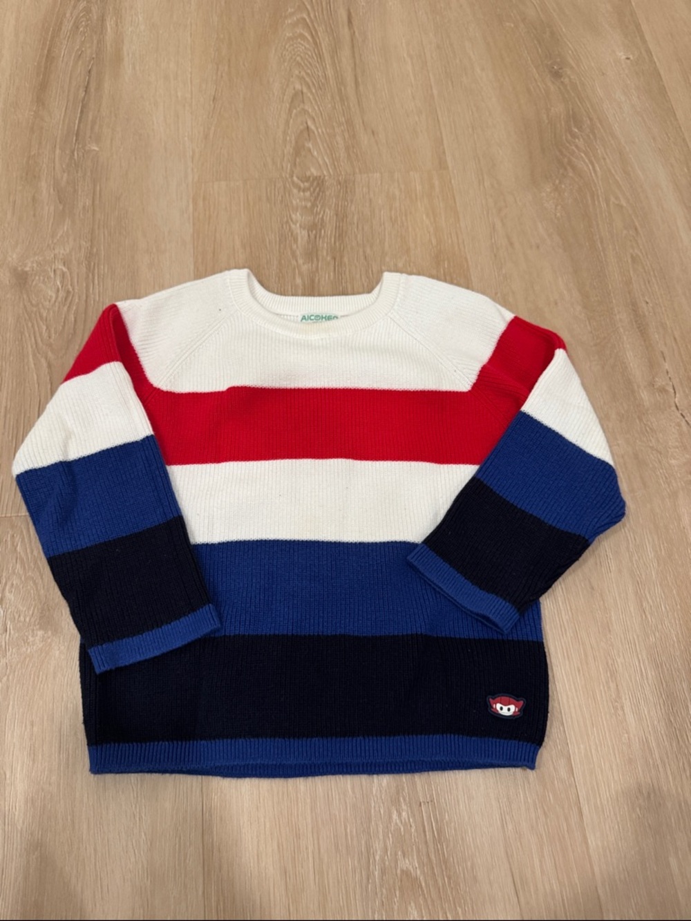Cake Men's Crewneck Sweater in Red, White & Blue Stripes
